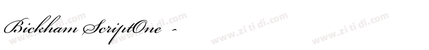 Bickham ScriptOne字体字体转换